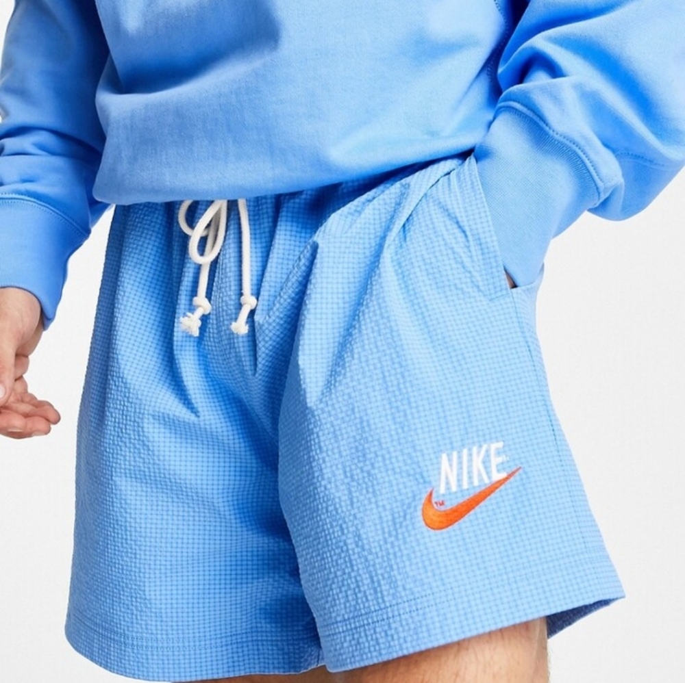 Nike Sportswear Lined Mens Athletic Shorts Size XL Blue